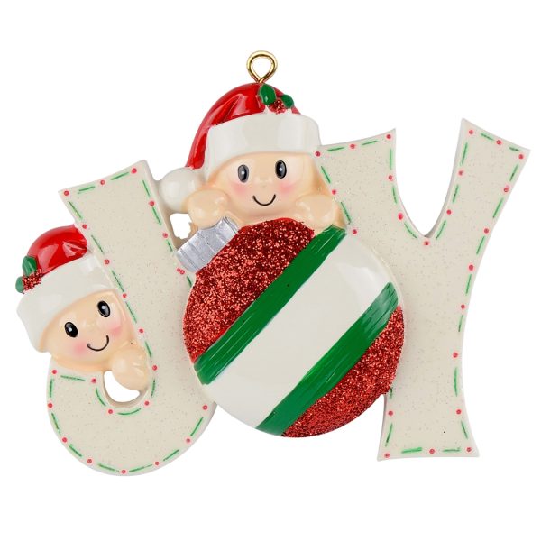 Maxora JOY Family of 2 Personalized Ornament