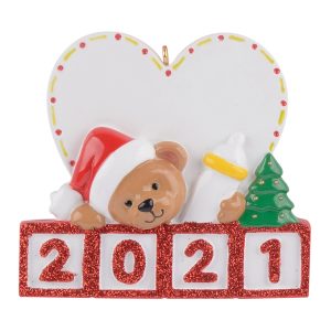 Maxora Personalized Bear Ornament 2021