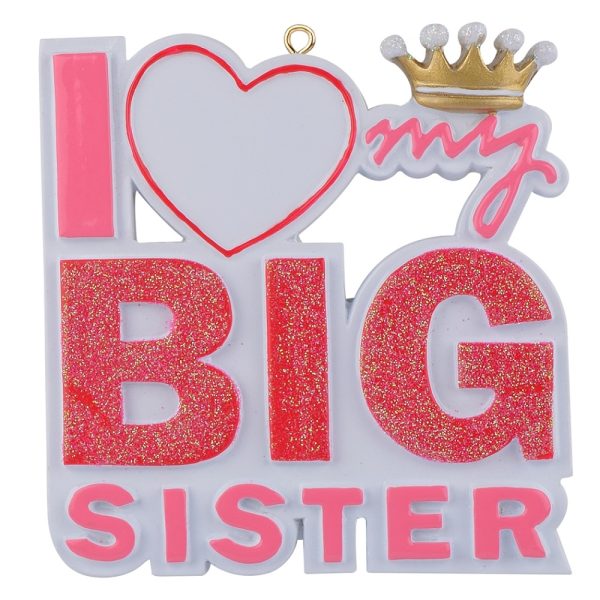 Maxora Personalized Ornament I Love my Big Sister