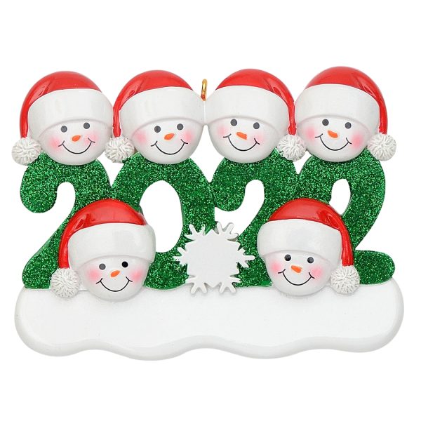 Maxora Personalized Ornament 2021 Family of 6