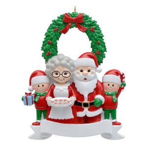 Maxora Personalized Ornament Santa family/4