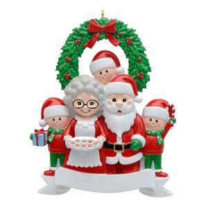 Maxora Personalized Ornament Santa family/5