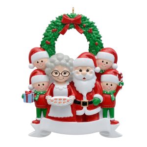 Maxora Personalized Ornament Santa family/6