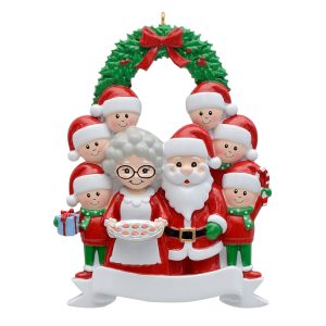 Maxora Personalized Ornament Santa family/8