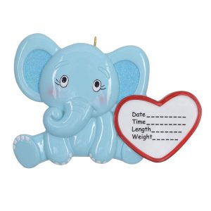 Maxora Personalized Ornament Baby Elephant Boy