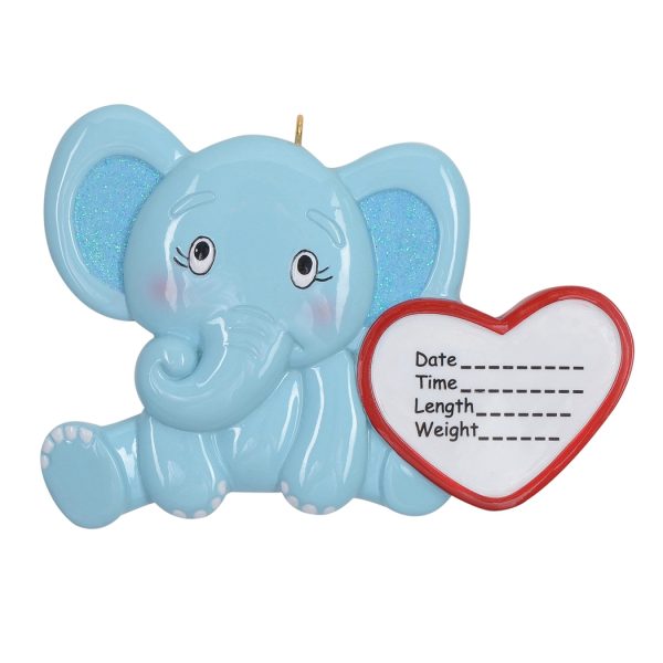 Maxora Personalized Ornament Baby Elephant Boy