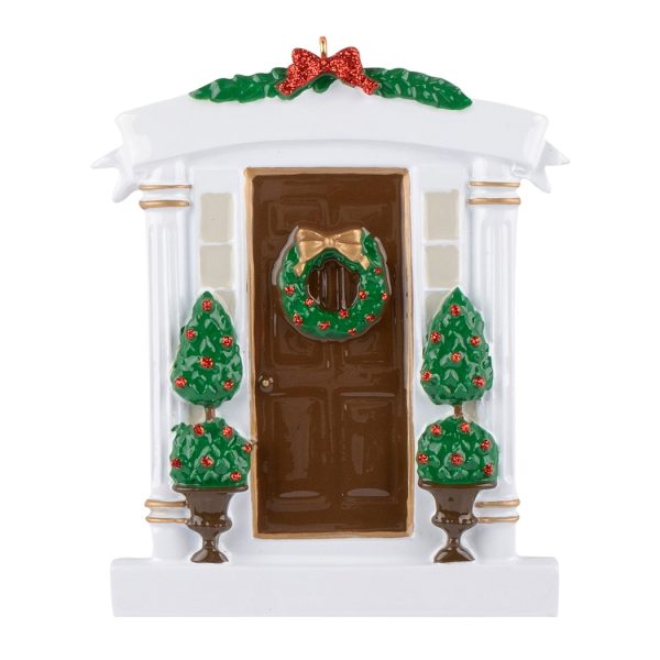Maxora Personalized Brown Door Holiday House Ornament