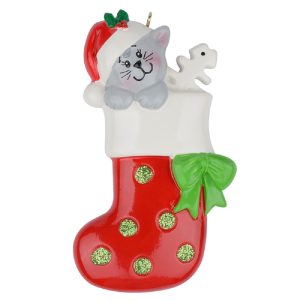 Maxora Personalized Kitty Stocking Ornament