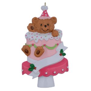 Maxora Personalized Bear Cake Ornament