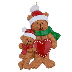 Maxora Personalized Bear Ornament I Love Mommy of 2