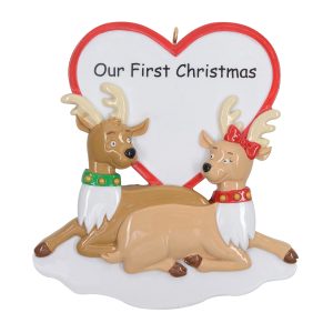 Maxora Personalized Ornament Reindeer Couple