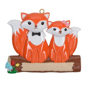 Maxora Personalized Ornament Fox Couple
