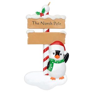 Maxora Personalized Ornament North Pole Penguin
