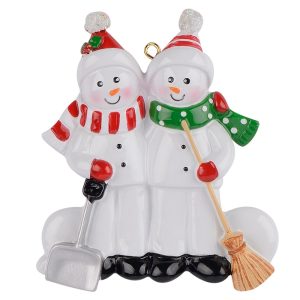 Maxora Personalized Snowman Family with Shovel of 2