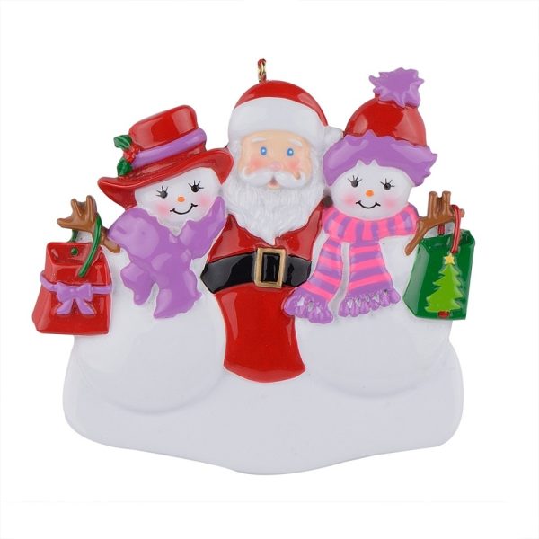 Maxora Snow Ladies with Santa Personalized Ornament