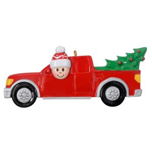Maxora Christmas Tree Pickup Personalized Ornament Family of 1