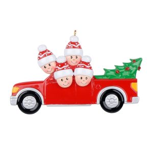 Maxora Christmas Tree Pickup Personalized Ornament Family of 4