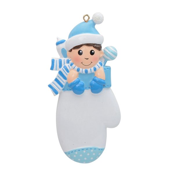 Maxora Baby Boy Mitten Ornament