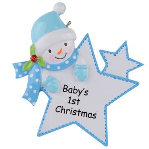 Maxora Personalized Ornament Baby Boy Star