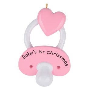 Maxora Personalized Ornament Infant pacifier/Girl