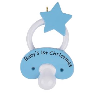 Maxora Personalized Ornament Infant pacifier/Boy