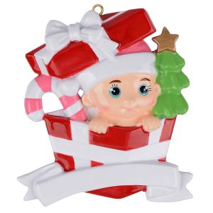 Maxora Personalized Baby 1st Christmas Ornament