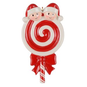 Maxora Personalized Lollipop Family Ornament of 2