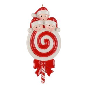 Maxora Personalized Lollipop Family Ornament of 3