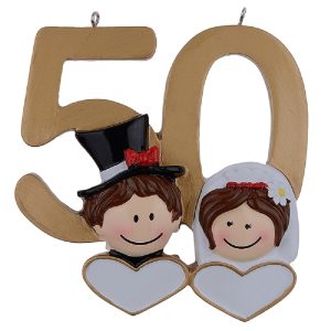 Maxora Personalized 50th Anniversary Ornament