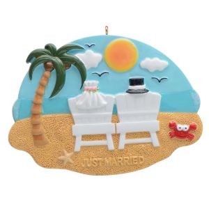 Maxora Couple On The Beach Personalized  Ornament
