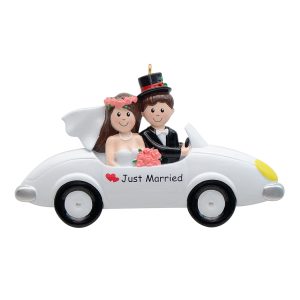 Maxora Just Married/Brown Ornament