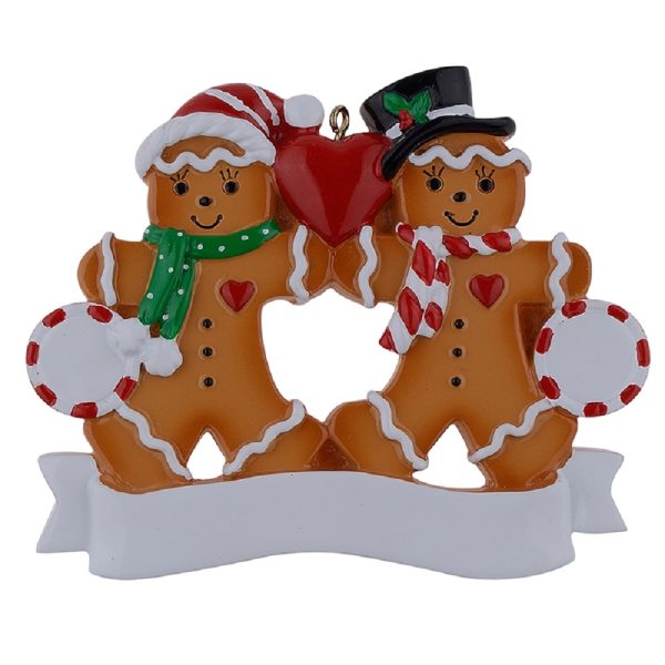 Maxora Personalized Gingerbread Family Ornament of 2