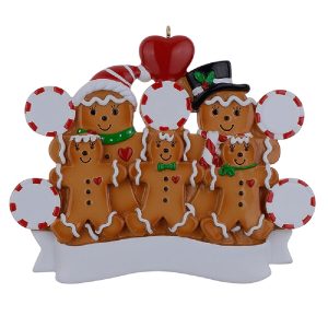 Maxora Personalized Gingerbread Family Ornament of 5