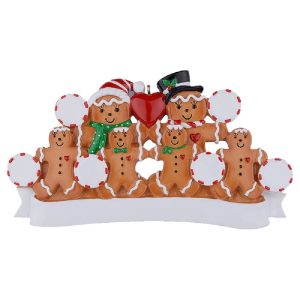 Maxora Personalized Gingerbread Family Ornament of 6