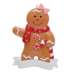 Maxora Personalized Ornament Ginger Bread Girl Ornament