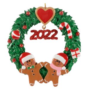 Maxora Personalized Ornament Ginger Bread Wreath