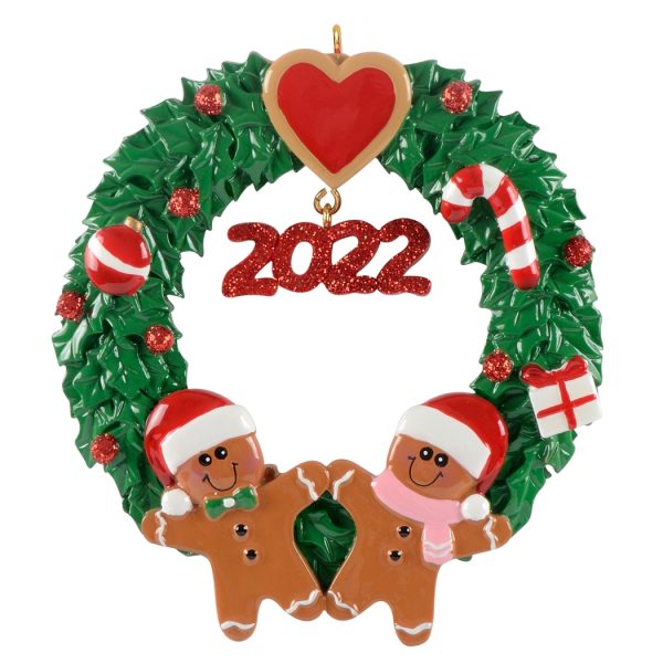 Maxora Personalized Ornament Ginger Bread Wreath