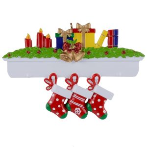 Maxora Personalized Mantel Stocking Ornament of 3