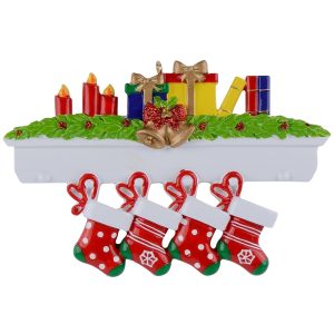 Maxora Personalized Mantel Stocking Ornament of 4