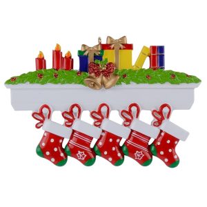 Maxora Personalized Mantel Stocking Ornament of 5