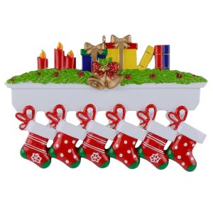 Maxora Personalized Mantel Stocking Ornament of 6