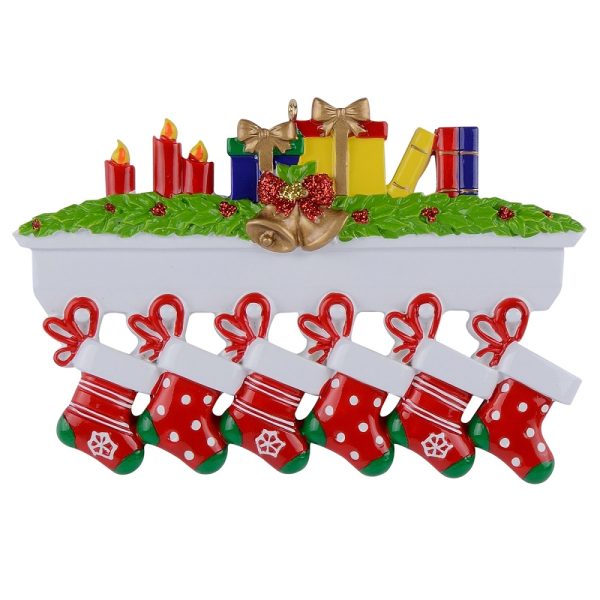 Maxora Personalized Mantel Stocking Ornament of 6