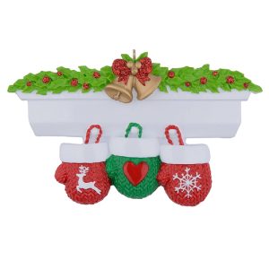Maxora Personalized Mantel Gloves Ornament of 3
