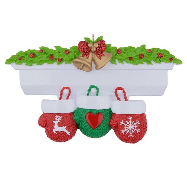 Maxora Personalized Mantel Gloves Ornament of 3