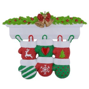 Maxora Personalized Mantel Gloves Ornament of 6