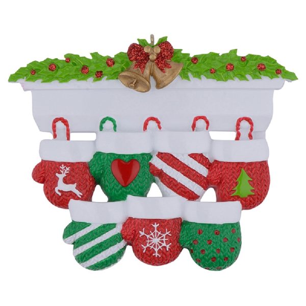 Maxora Personalized Mantel Gloves Ornament of 7