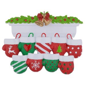 Maxora Personalized Mantel Gloves Ornament of 9