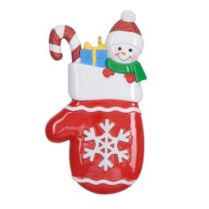 Maxora Personalized Ornament Snow Baby Mitten