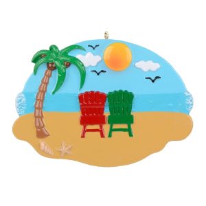 Maxora Sand Chair Family of 2 Personalized Ornament