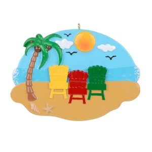 Maxora Sand Chair Family of 3 Personalized Ornament
